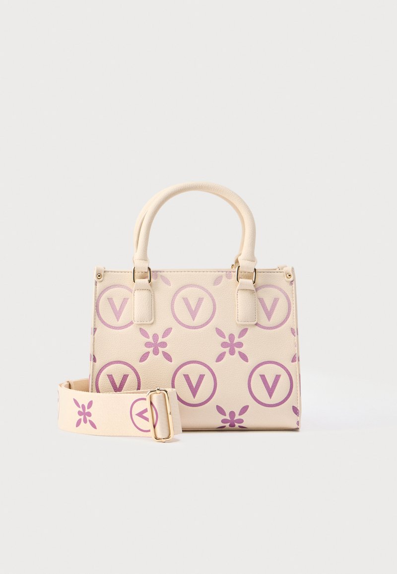 Valentino Bags SAMBA RE PRINT - Handbag - ecru/pink