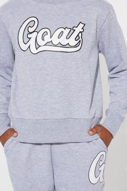Mini Imma Goat Pant Set - Heather Grey