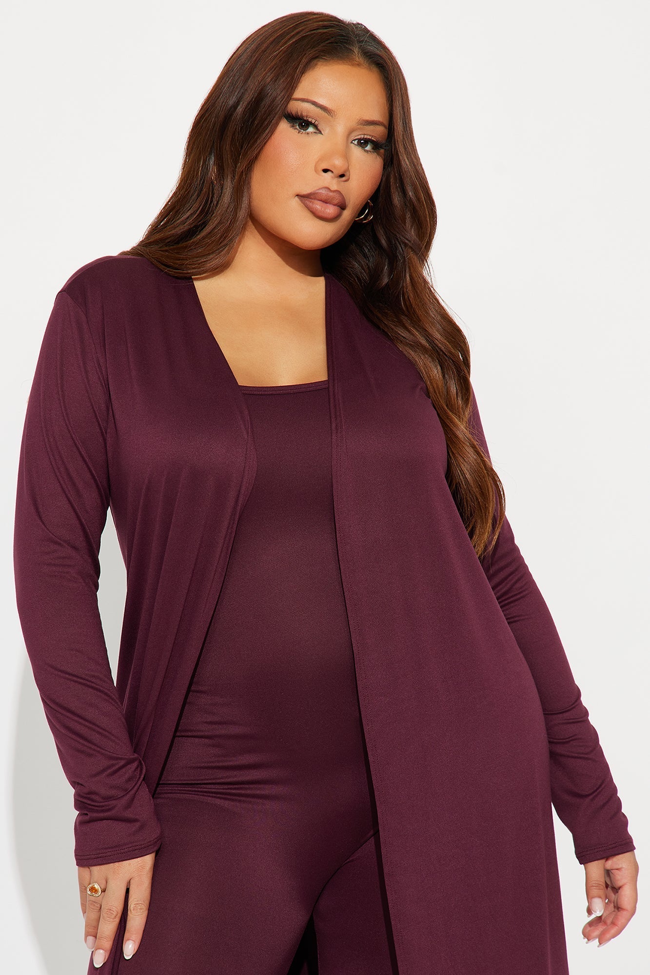 Show Me Comfort Jumpsuit - Wine