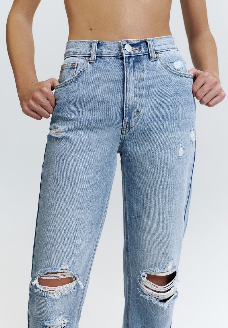 RIPPED - Mom Jeans - dark blue