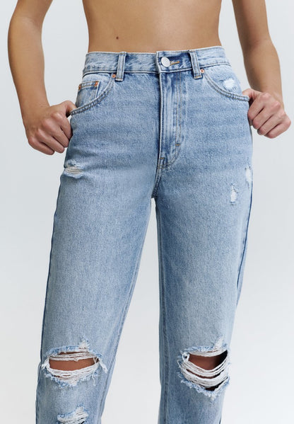 RIPPED - Mom Jeans - dark blue