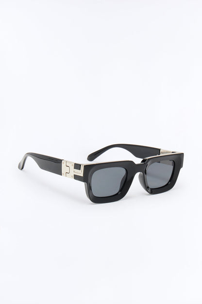 Upper Class Square Sunglasses - Black/Silver