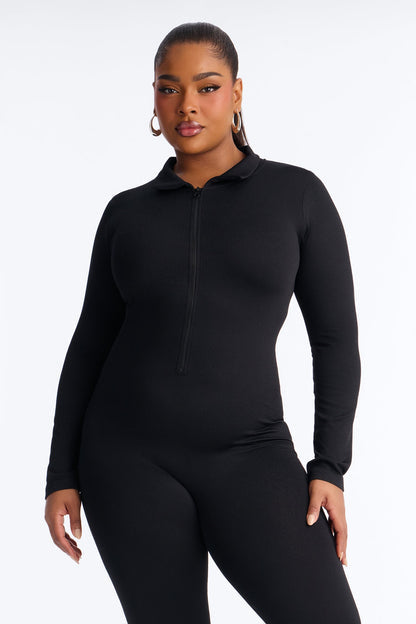 Emaline Seamless Jumpsuit - Black