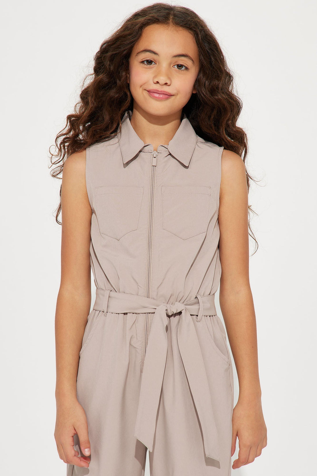Mini Lean On Me Jumpsuit - Taupe