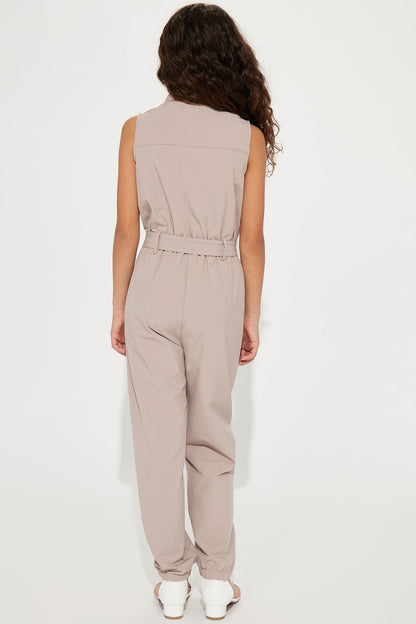 Mini Lean On Me Jumpsuit - Taupe