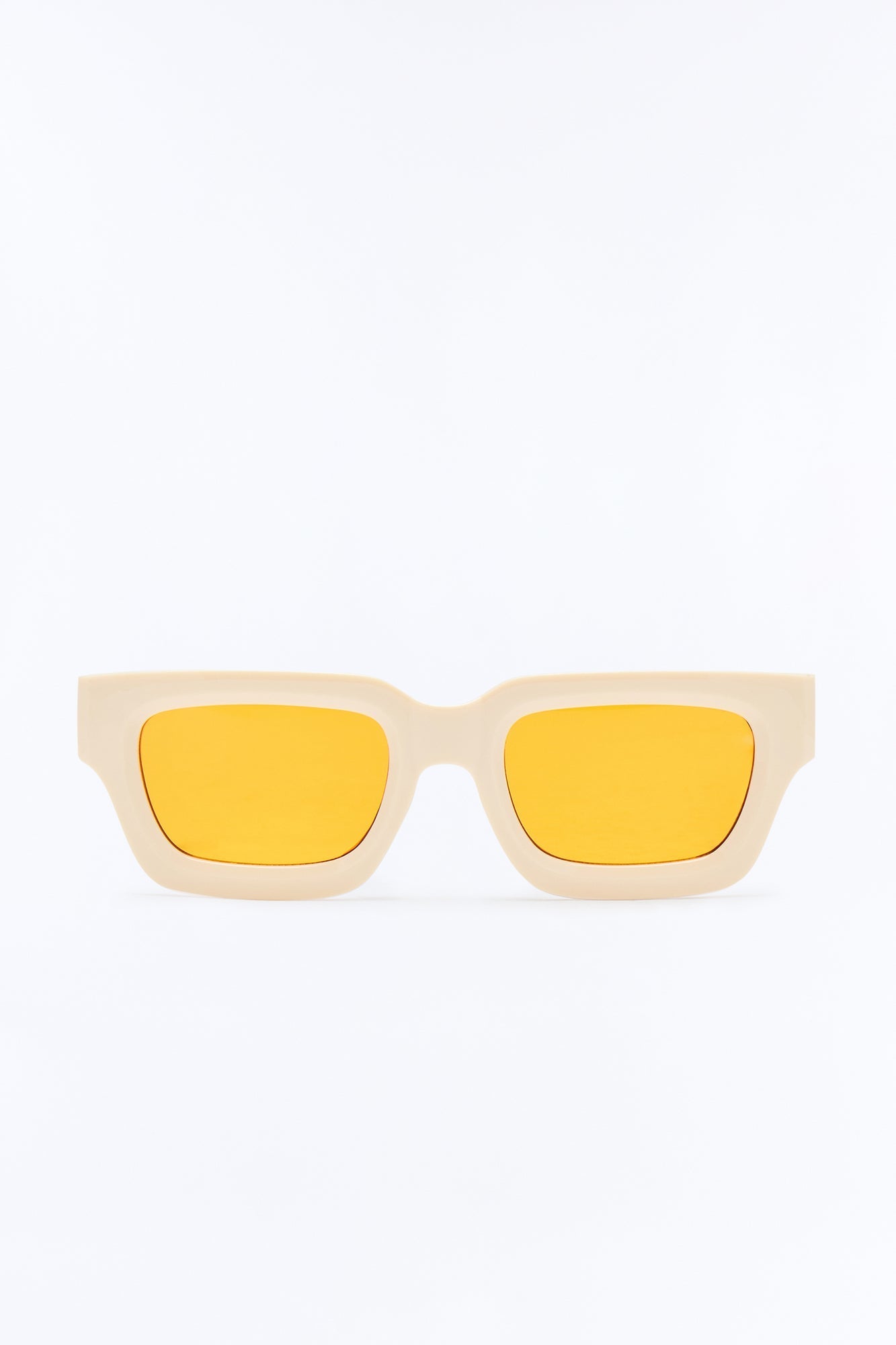 Sunny Days Ahead Square Sunglasses - White