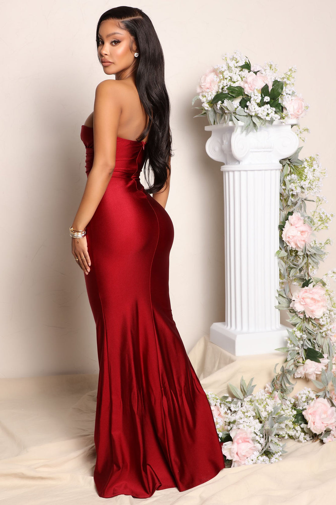 Calling You Over Maxi Dress - Wine