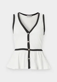 Anna Field Top - off-white/black