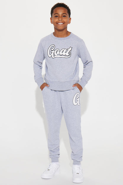 Mini Imma Goat Pant Set - Heather Grey