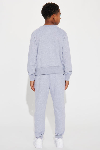 Mini Imma Goat Pant Set - Heather Grey