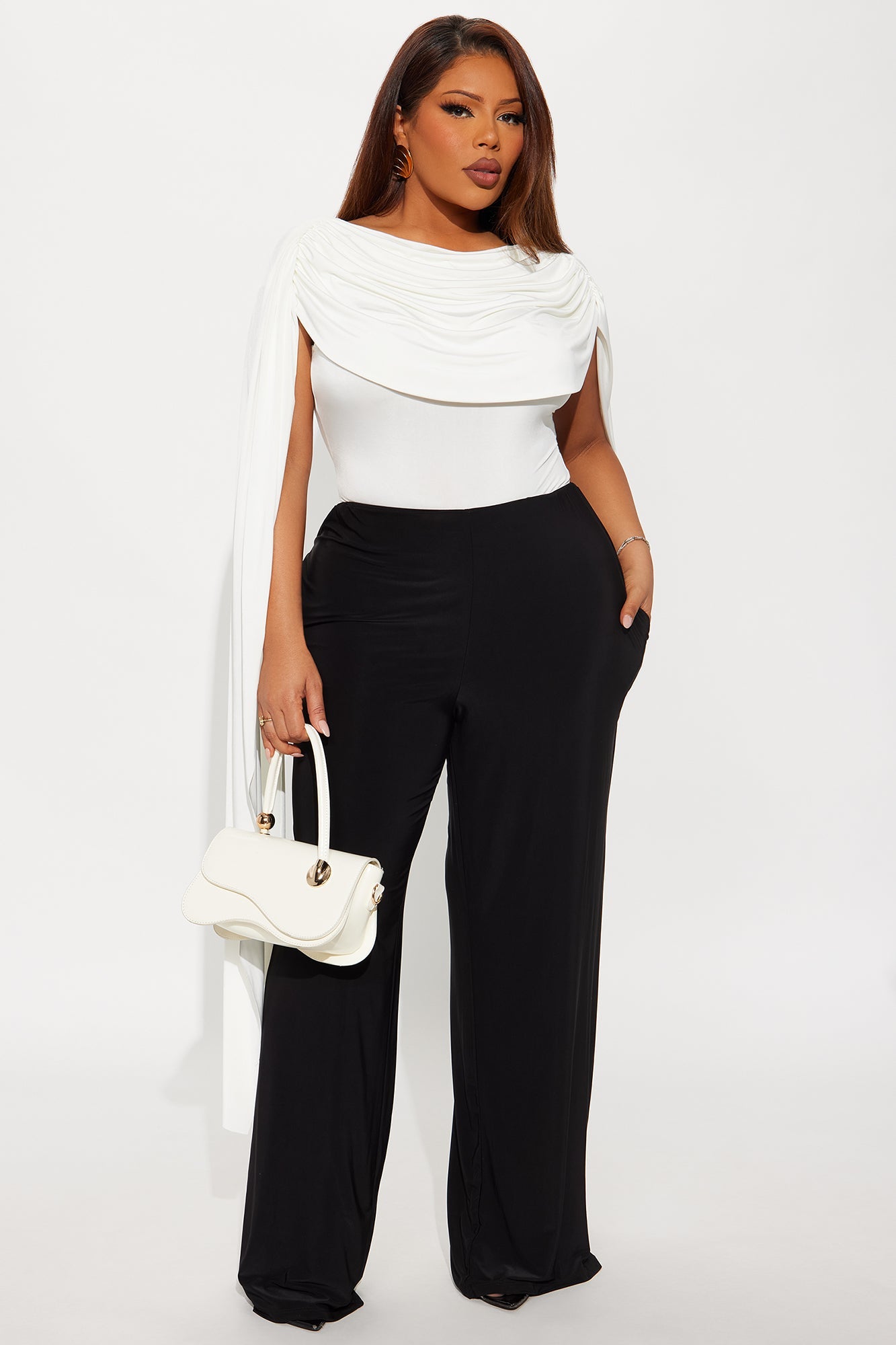 Kyandra Low Rise Wide Leg Pant 33 - Black