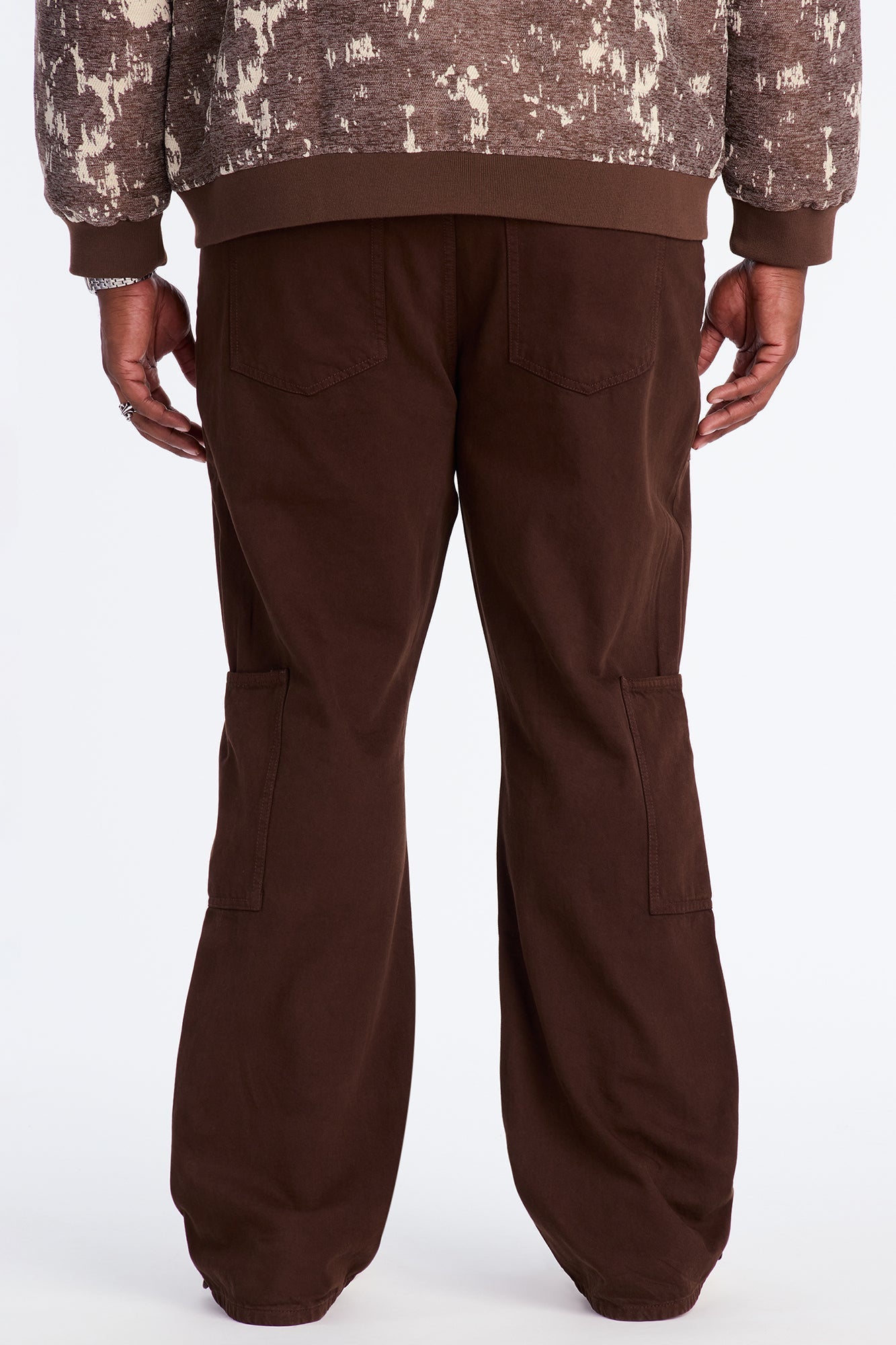 Stacked Slim Flare Peak Snap Jean - Brown