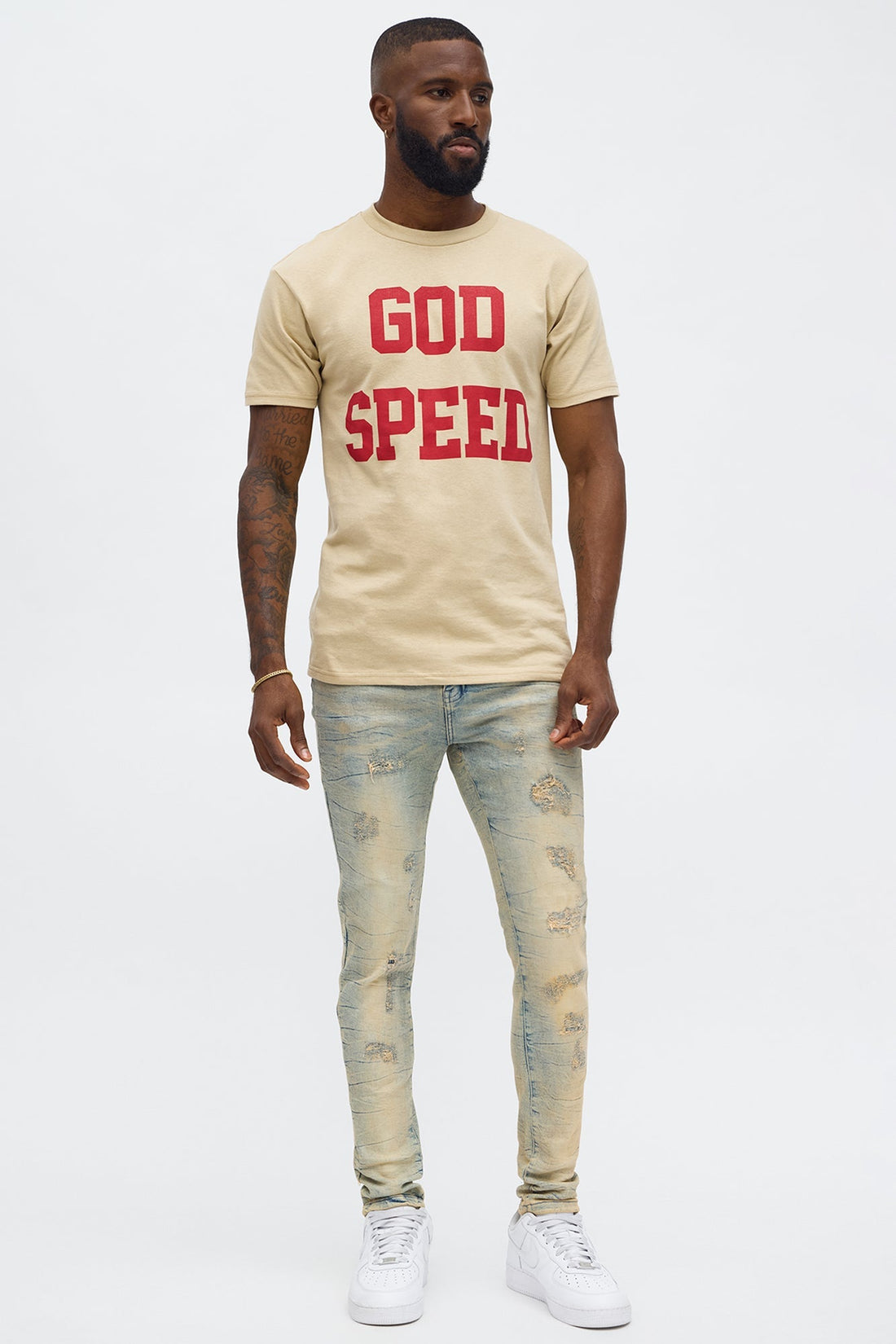 Skinny Say Nothing Distressed Jean - Light Wash