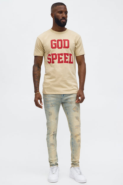 Skinny Say Nothing Distressed Jean - Light Wash