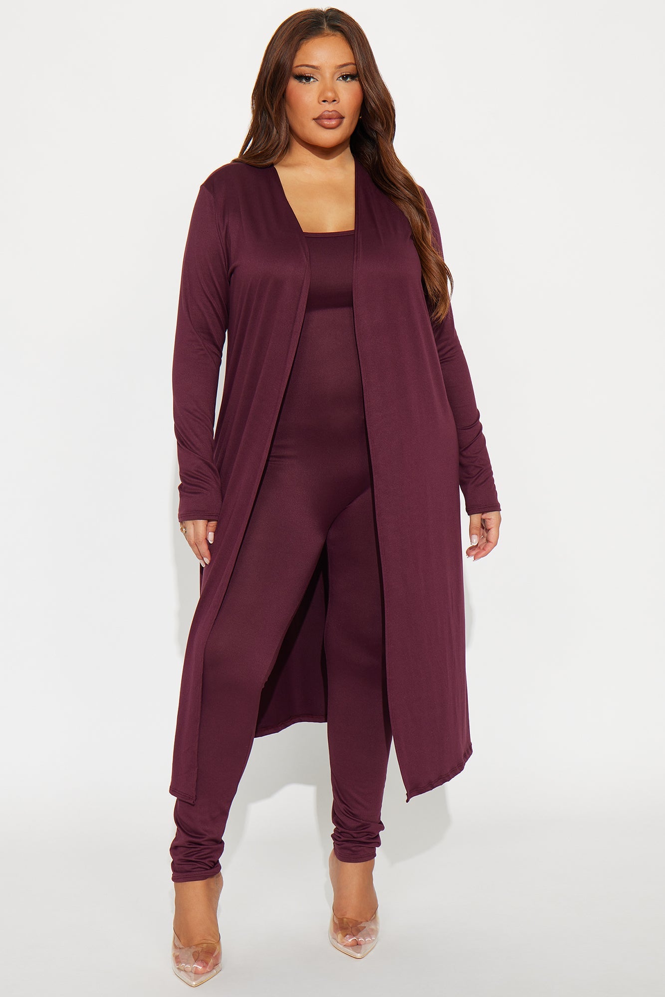 Show Me Comfort Jumpsuit - Wine