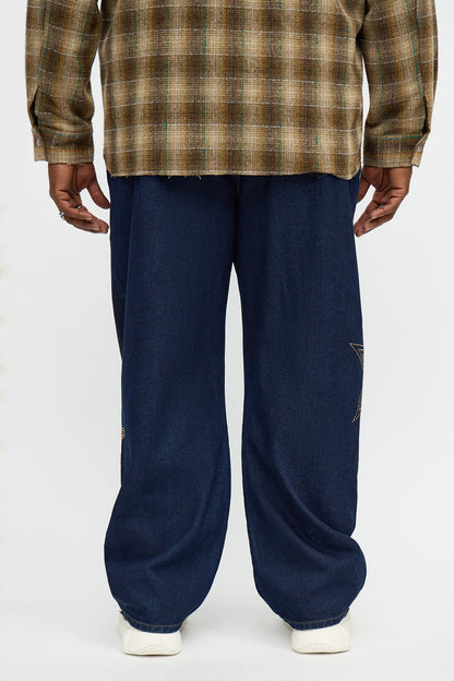Barrel Star Dust Jeweled Jean - Dark Wash