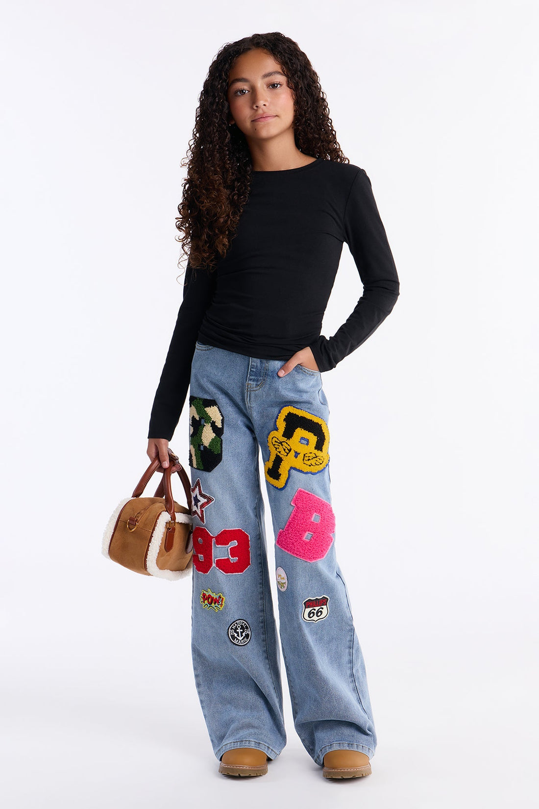 Mini Julia Long Sleeve Top - Black