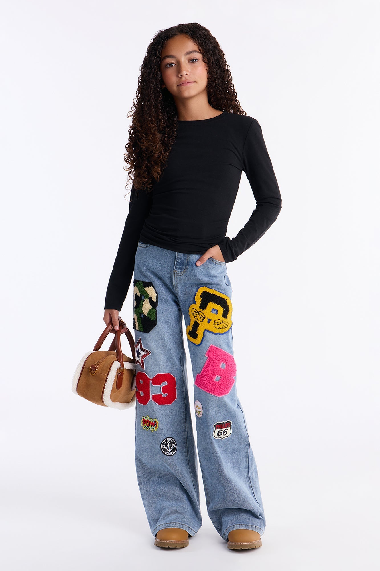 Mini Julia Long Sleeve Top - Black