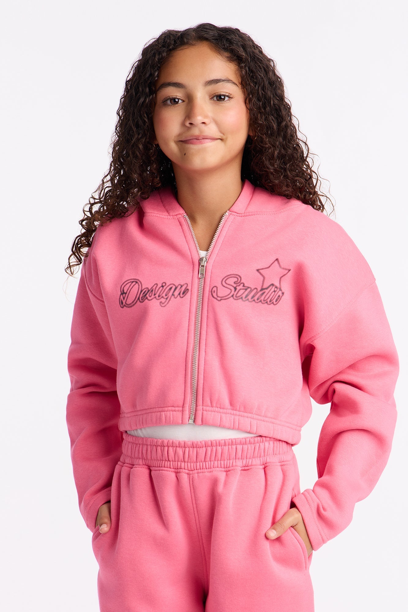 Mini Star Design Studio Fleece Pant Set - Pink