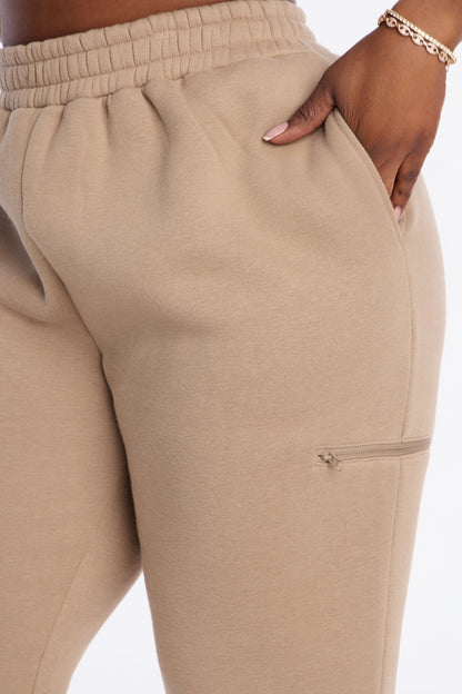 In Flight Fleece Jogger - Taupe