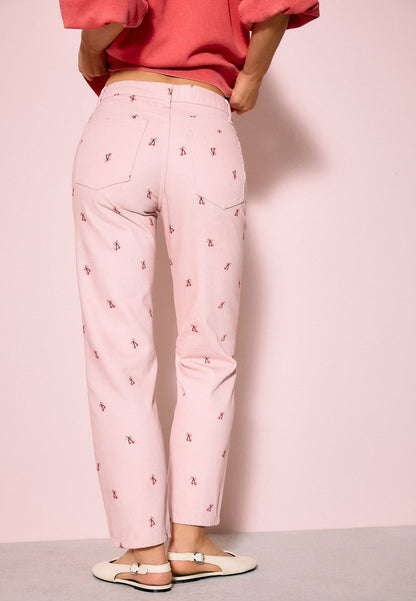 REGULAR FIT - Straight leg jeans - pink cherry