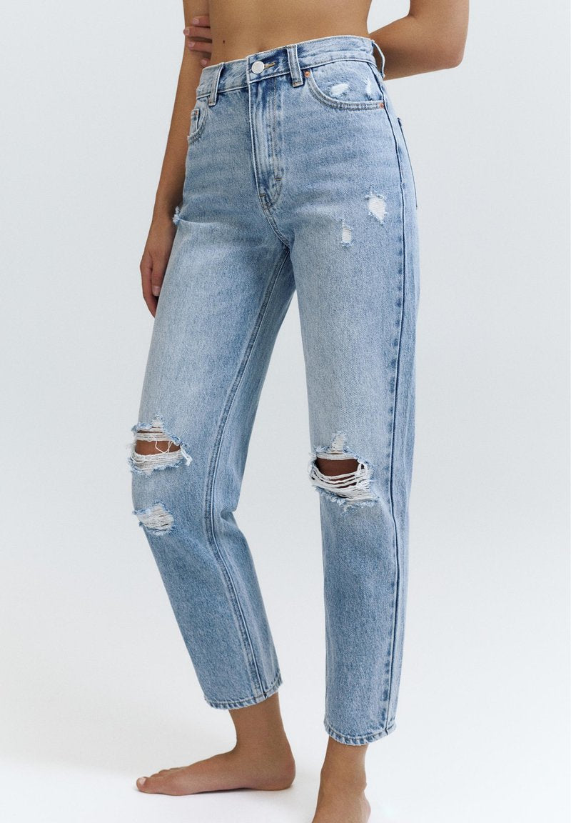 RIPPED - Mom Jeans - dark blue
