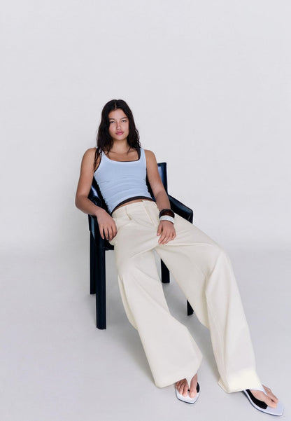 Trousers - beige